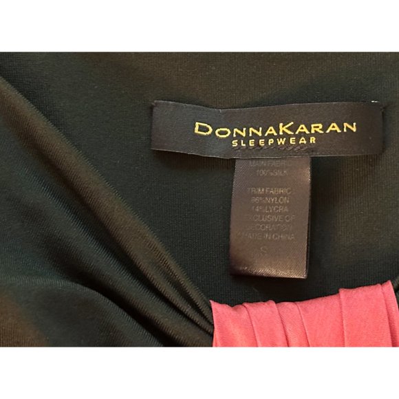 Donna Karan Black & Pink Silk Nightgown Size Small - Picture 5 of 6
